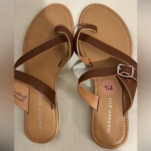 Madden Girl Women's Mellowed Nude Colored Dress Sandal Sz 7.5 comfy strap